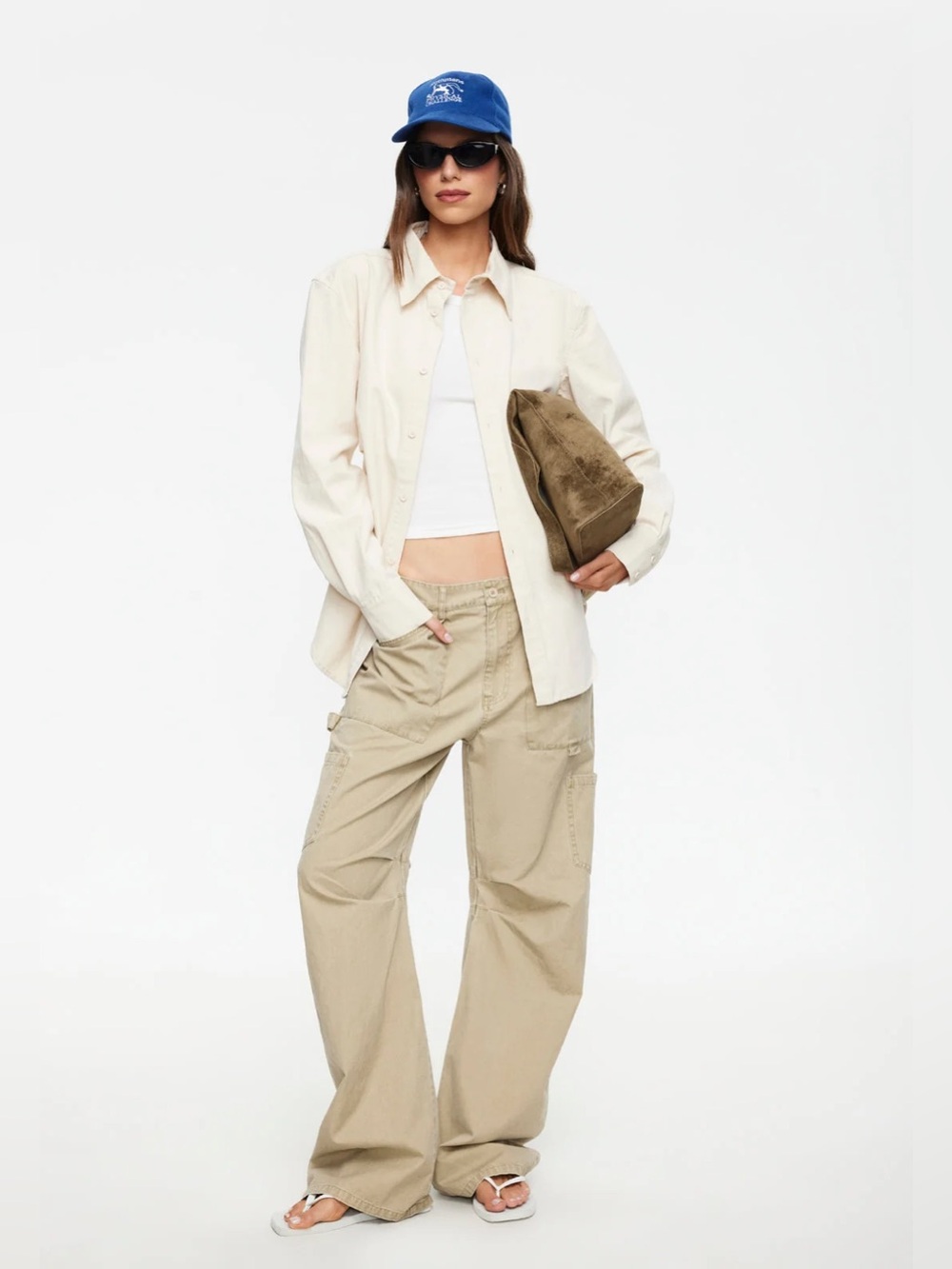 LIONESS NAOMI SHIRT IN BEIGE